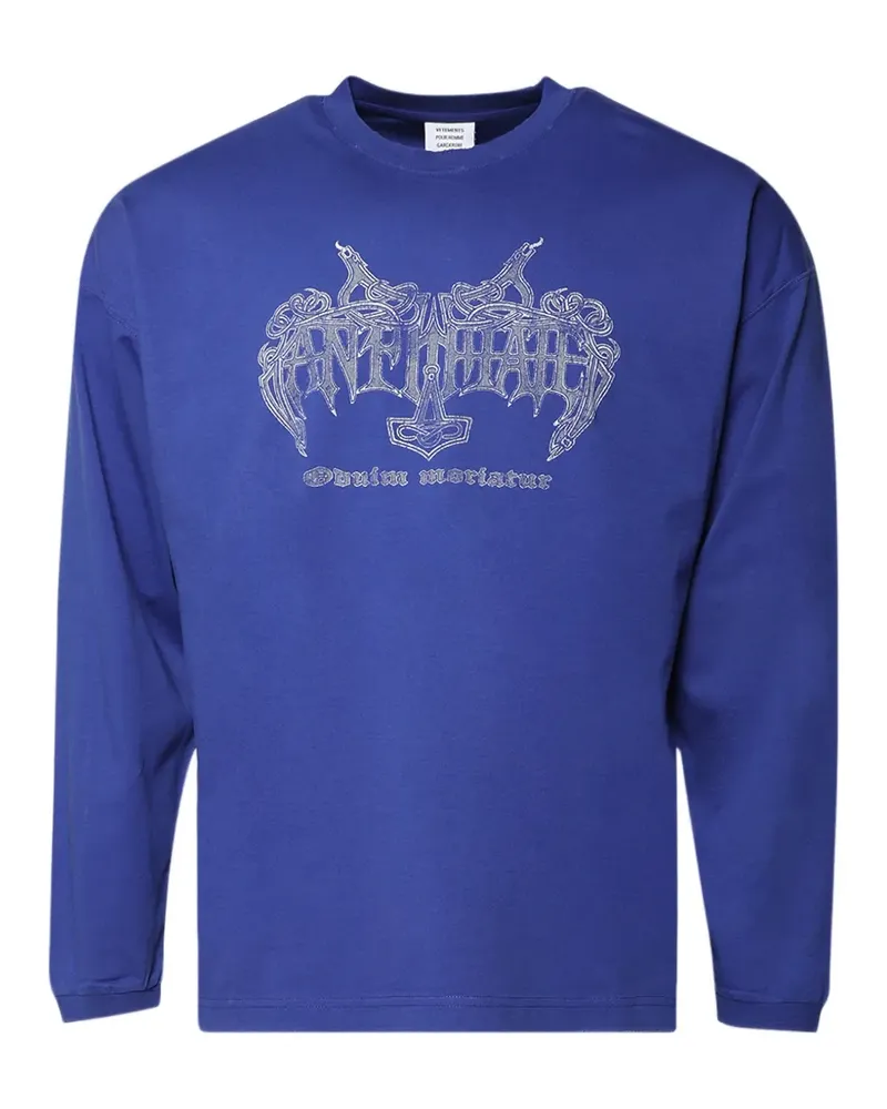 VETEMENTS Anti Hate graphic-print T-shirt - Blau Blau