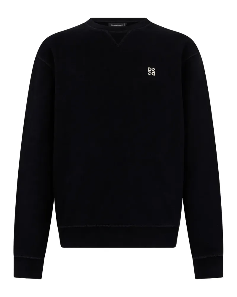 Dsquared2 Cool-Fit Sweatshirt mit D2 aus Metall - Schwarz Schwarz