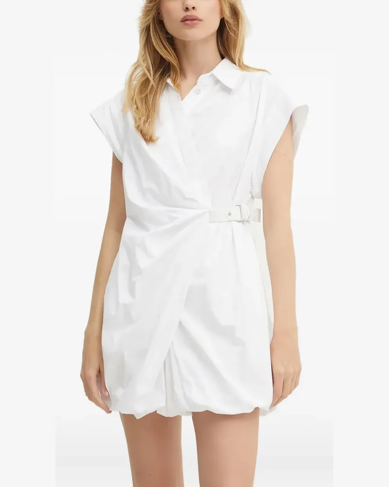 Pinko Mini-Hemdkleid mit überkreuzten Details - Weiß Weiß