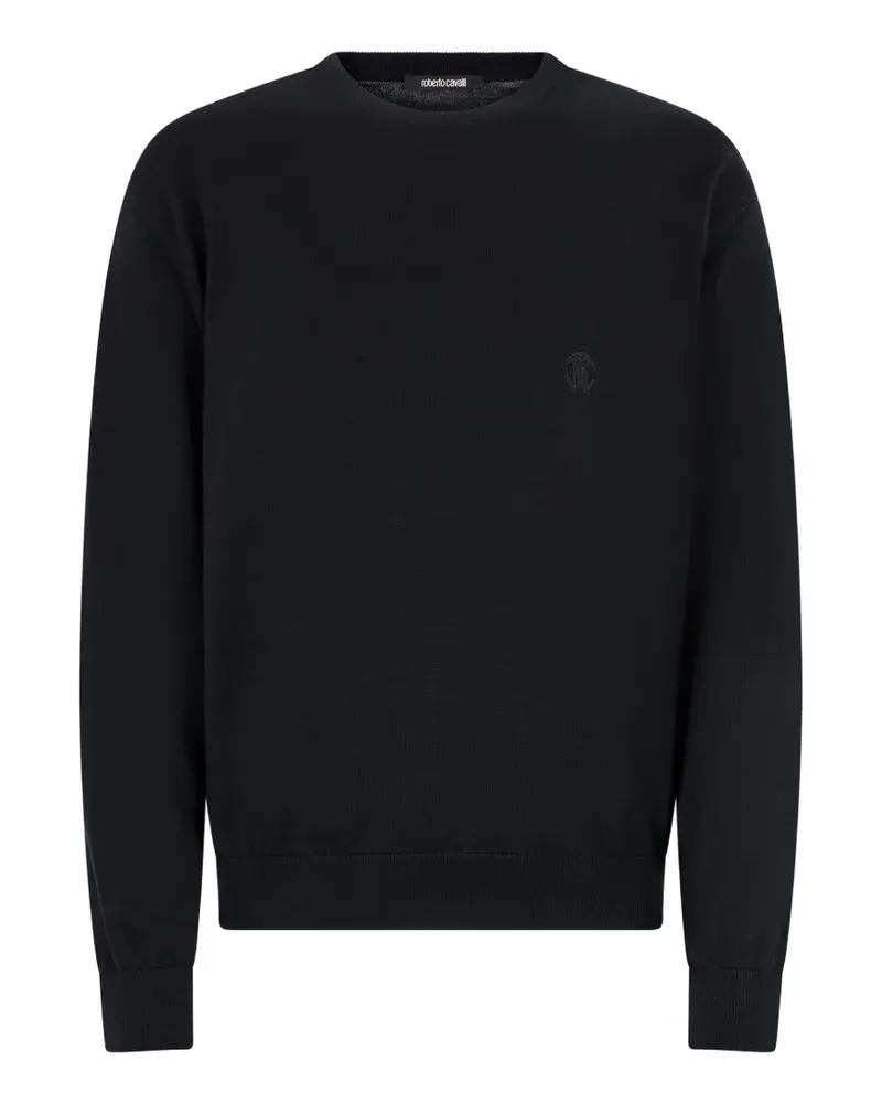 Roberto Cavalli monogram-embroidered sweater - Schwarz Schwarz