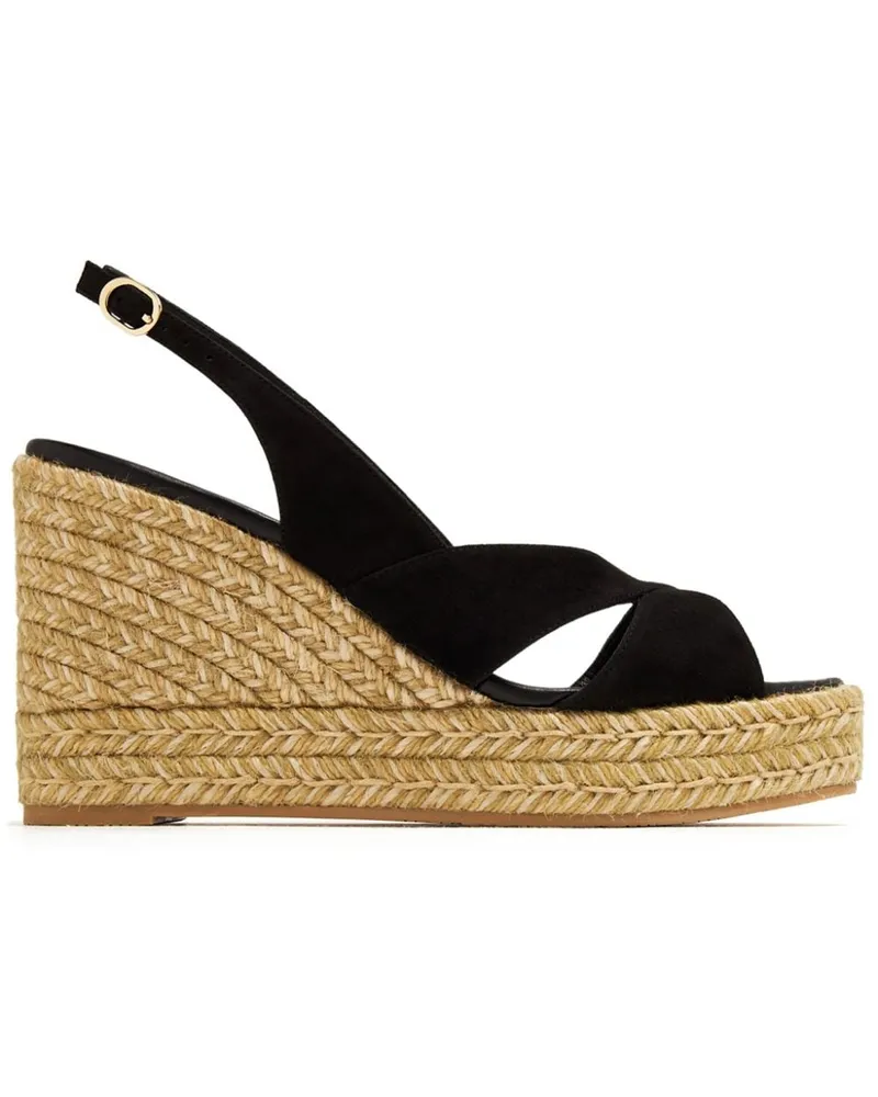 Stuart Weitzman Mirela Wedge-Espadrilles 80mm - Schwarz Schwarz