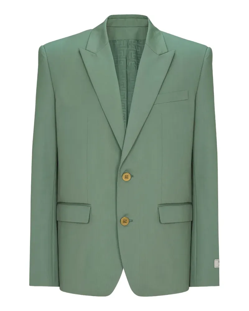 Balmain Sakko mit steigendem Revers - Grün Grün
