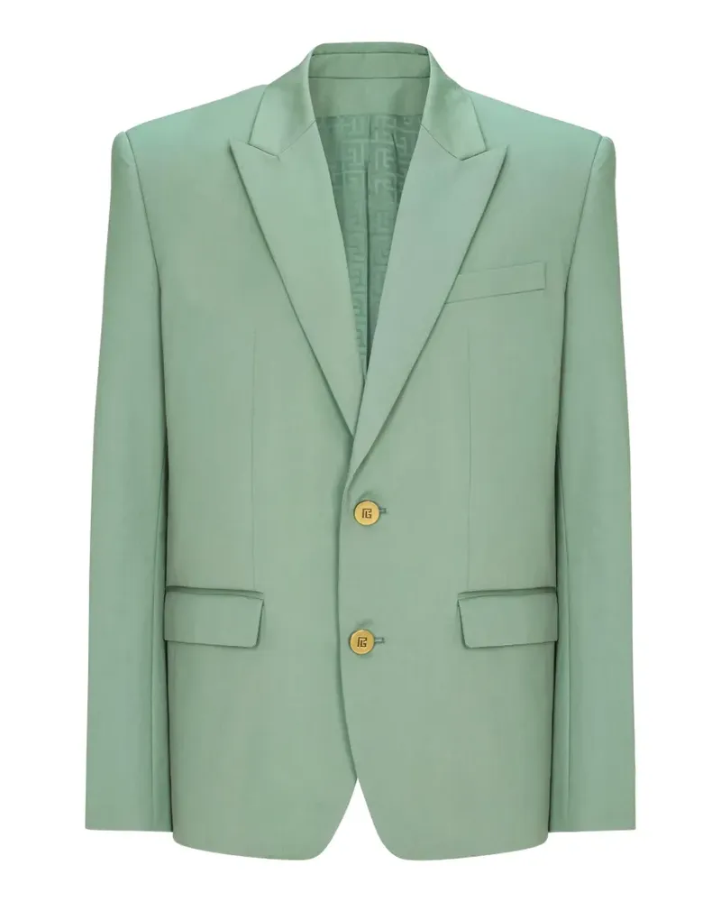 Balmain Sakko mit steigendem Revers - Grün Grün