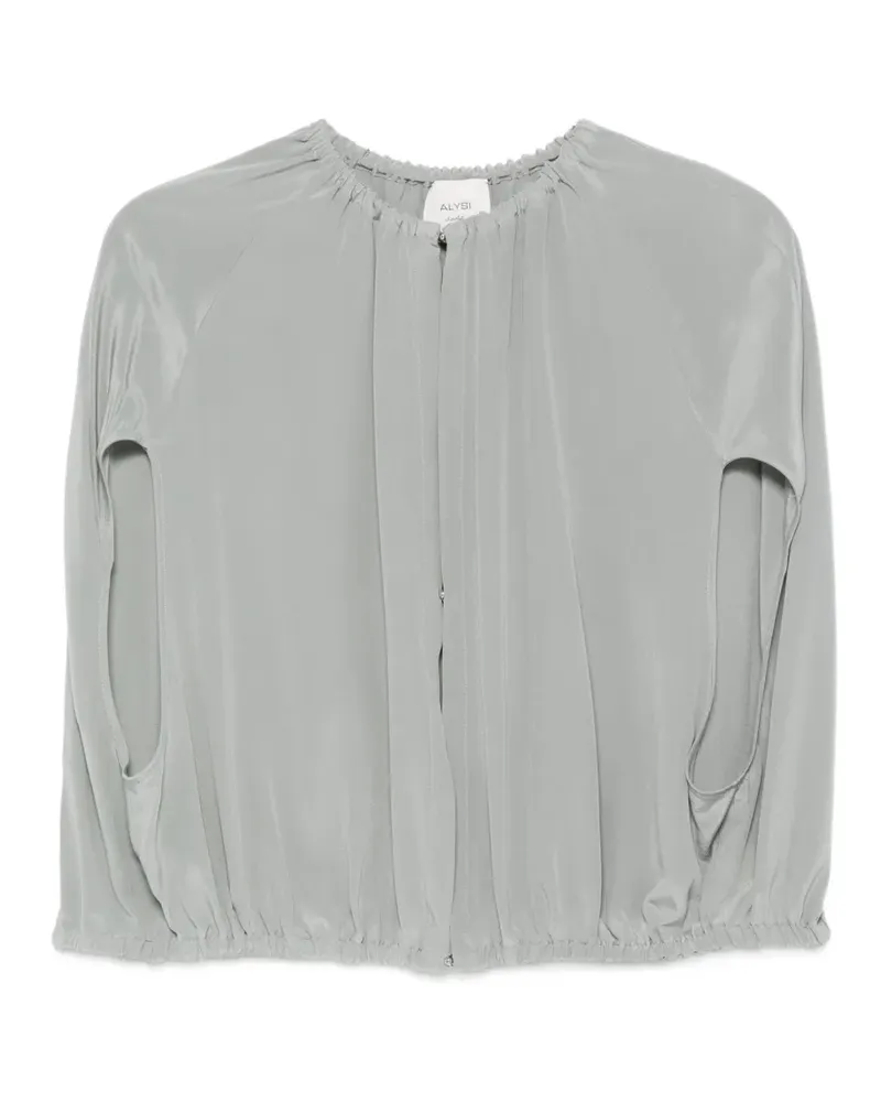 ALYSI Cape aus Seide - Grau Grau