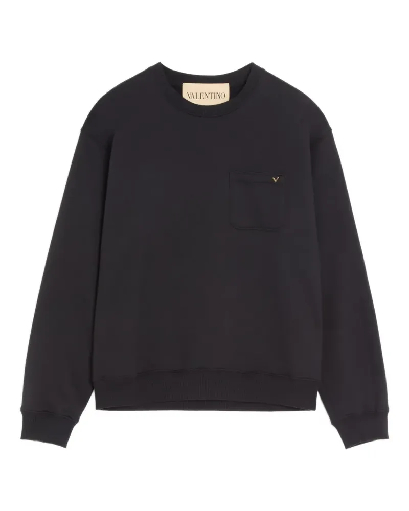 Valentino Garavani Sweatshirt mit VGold-Detail - Schwarz Schwarz