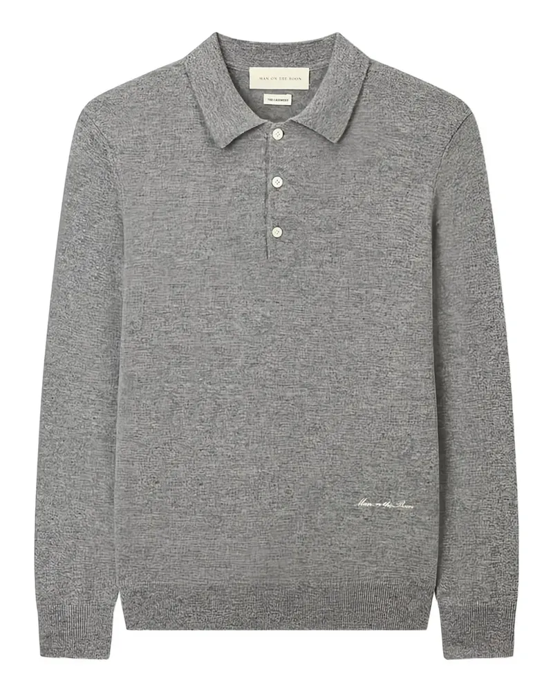 ManOnTheBoon Poloshirt aus Kaschmir - Grau Grau