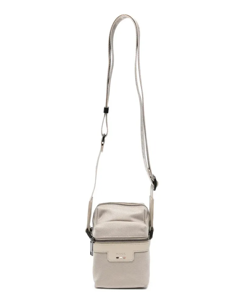 HUGO BOSS Ray logo-plaque messenger bag - Nude Nude