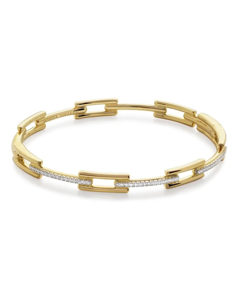 Monica Vinader 18kt Signature Gelbgoldarmreif mit Diamanten Gold