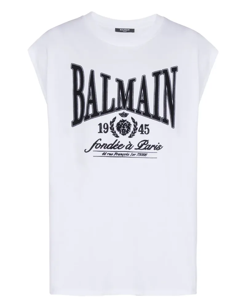 Balmain T-Shirt mit Print - Weiß Weiß