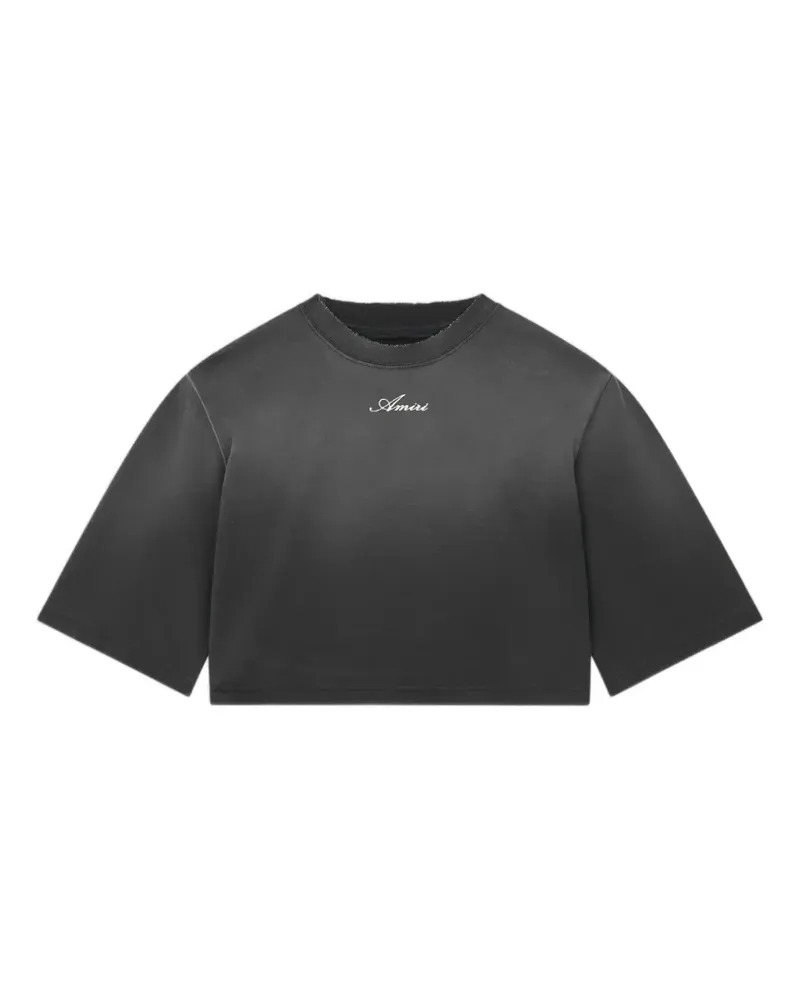 Amiri Cropped-Oberteil mit Logo - Grau Grau