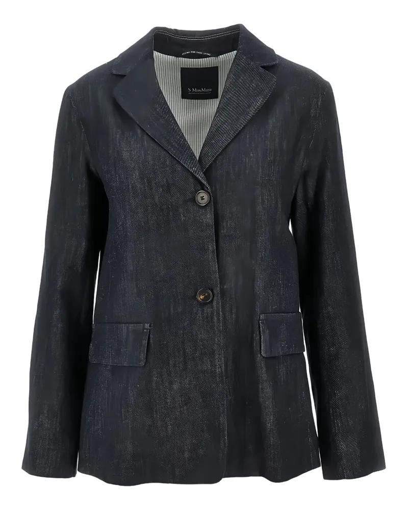 Max Mara notched-lapel pocket blazer - Blau Blau