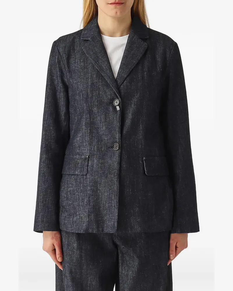 Max Mara Sakko mit fallendem Revers - Blau Blau