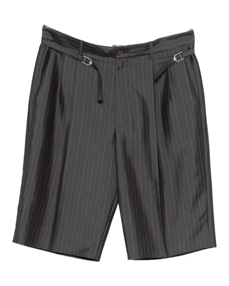 Magliano pinstripe buckled-tabs shorts - Grau Grau