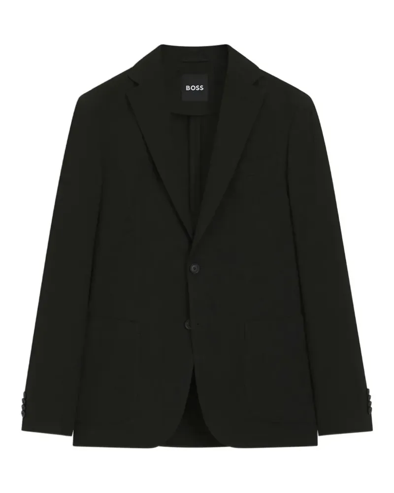 HUGO BOSS single-breasted notched-lapel blazer - Schwarz Schwarz
