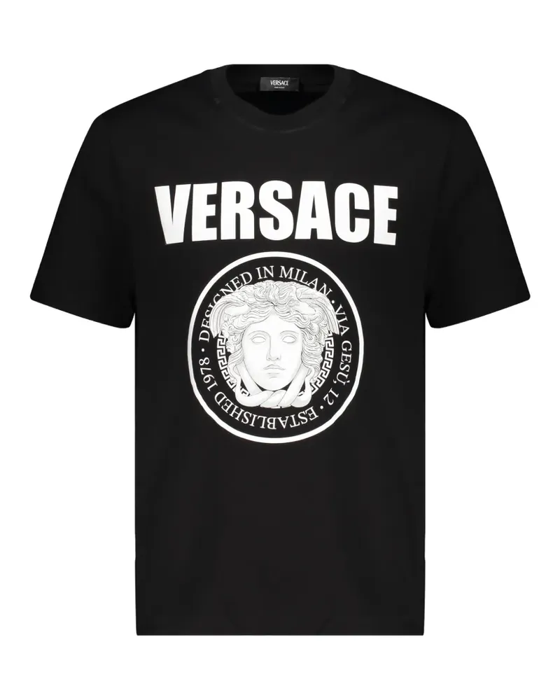Versace Medusa-print logo-print T-shirt - Schwarz Schwarz