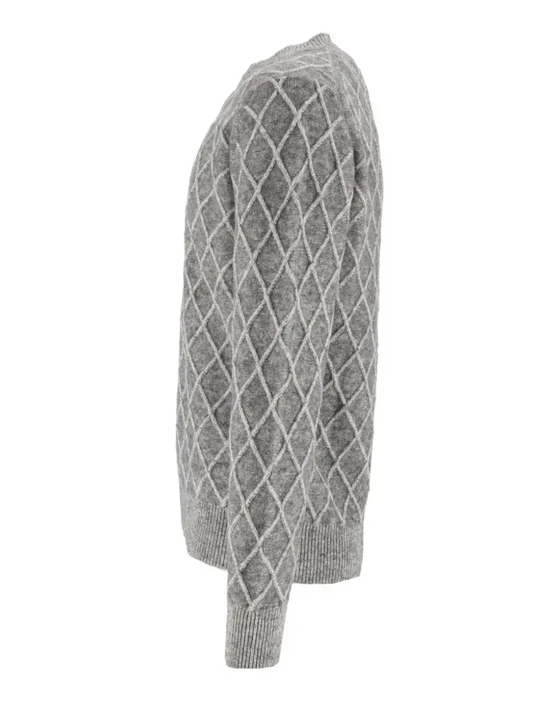 Ballantyne Pullover mit Rautenstich - Grau Grau