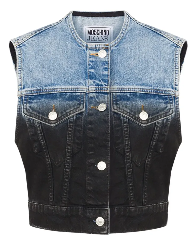 Moschino Jeansweste mit Farbverlauf - Schwarz Schwarz