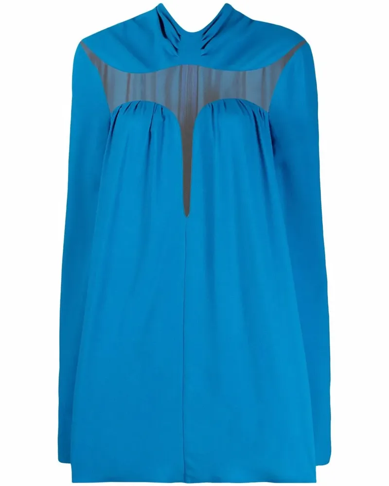 Stella McCartney Minikleid mit transparentem Einsatz - Blau Blau