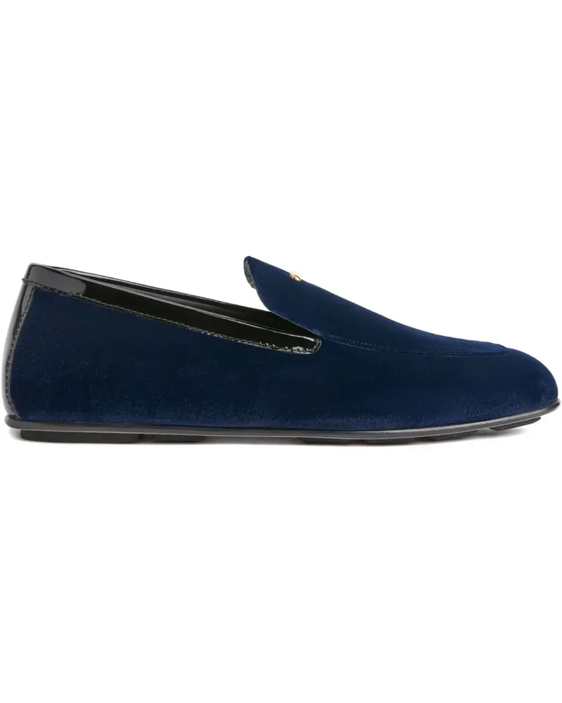 Giuseppe Zanotti GZ DRIVER velvet loafers - Blau Blau