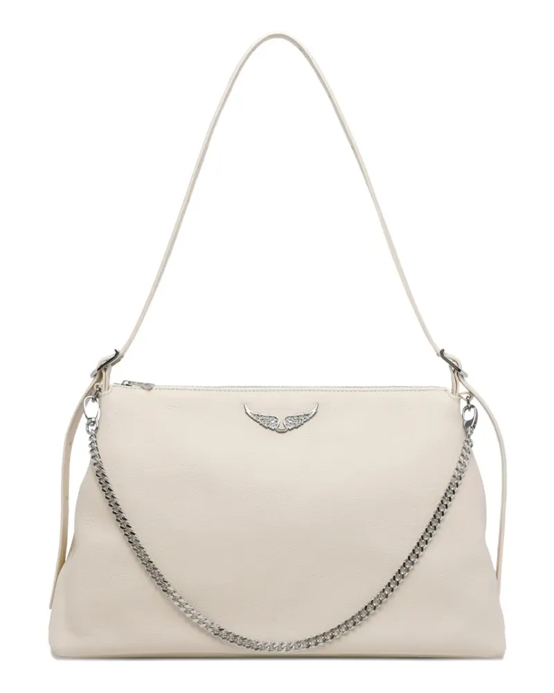 Zadig & Voltaire Jim logo-chain shoulder bag - Nude Nude