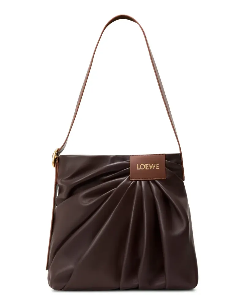 Loewe Drapierte Schultertasche - Braun Braun