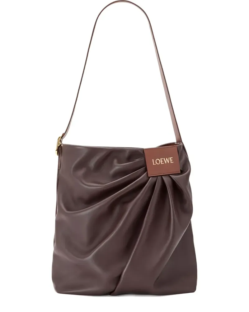 Loewe Drapierte Schultertasche - Braun Braun