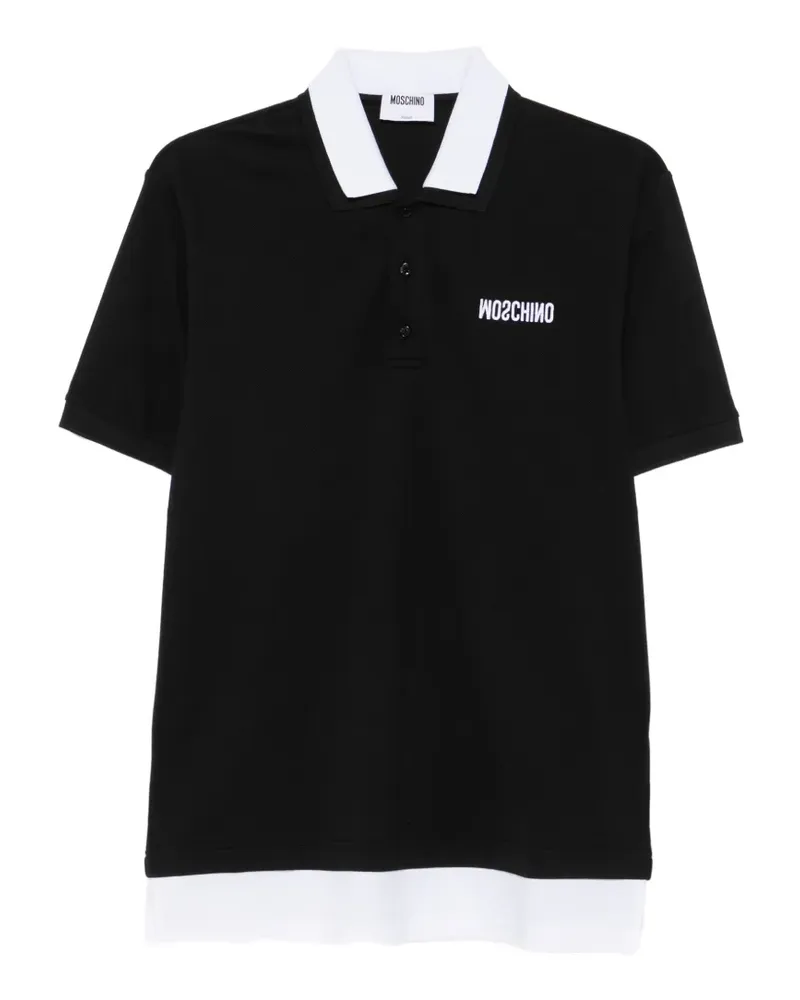 Moschino T-Shirt im Layering-Look - Schwarz Schwarz