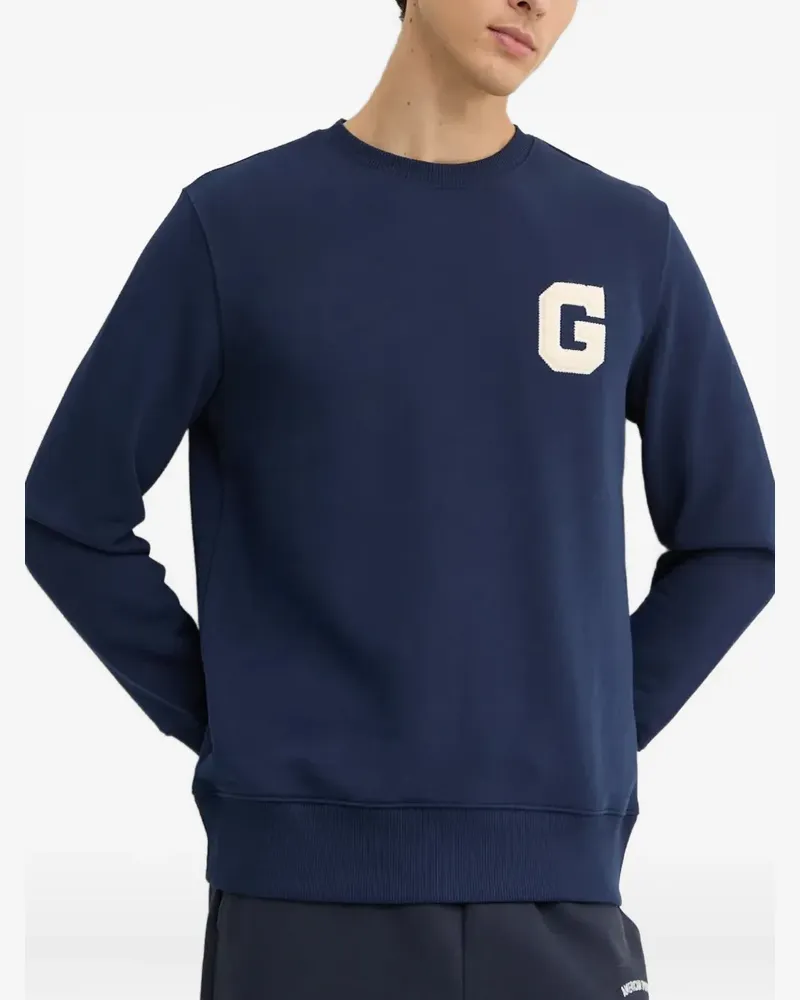 Gant Sweatshirt mit Applikation - Blau Blau