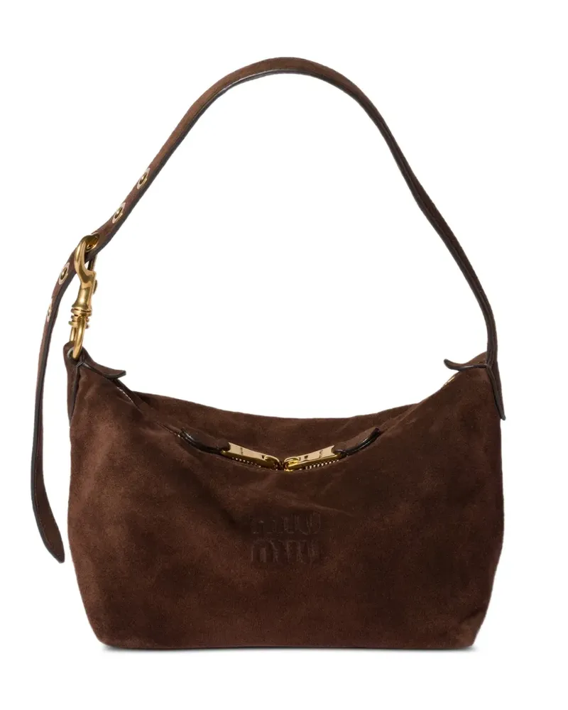 Miu Miu Spirit suede bag - Braun Braun