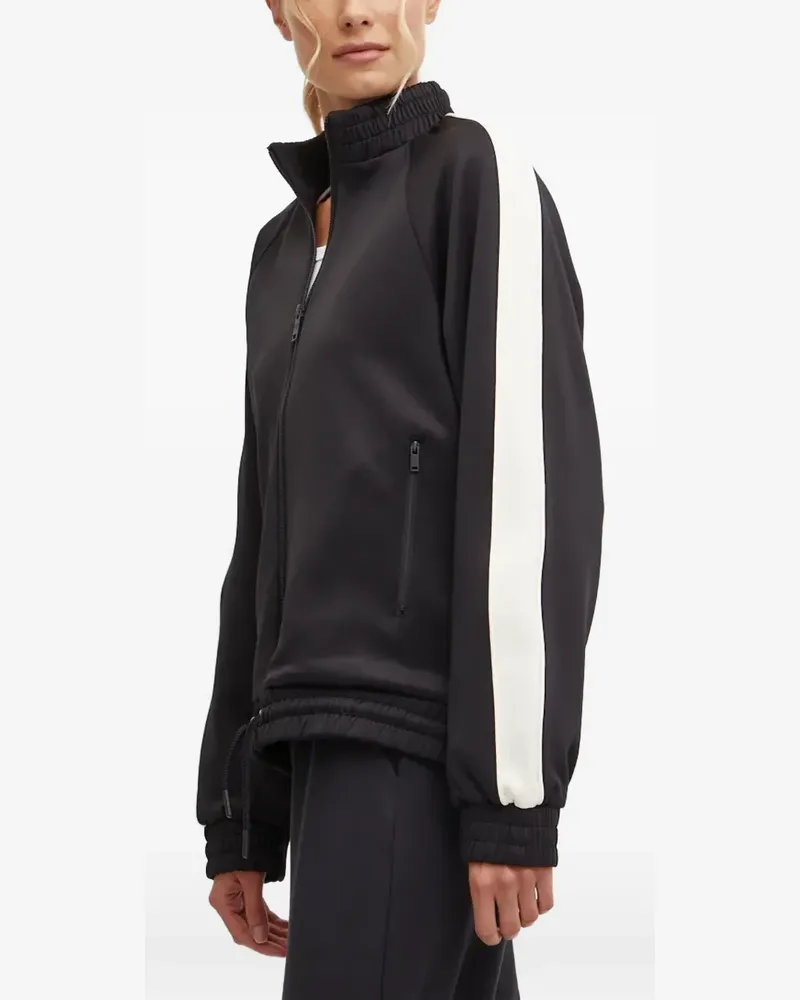 P.E. NATION stripe-detail zip-fastening sweatshirt - Schwarz Schwarz