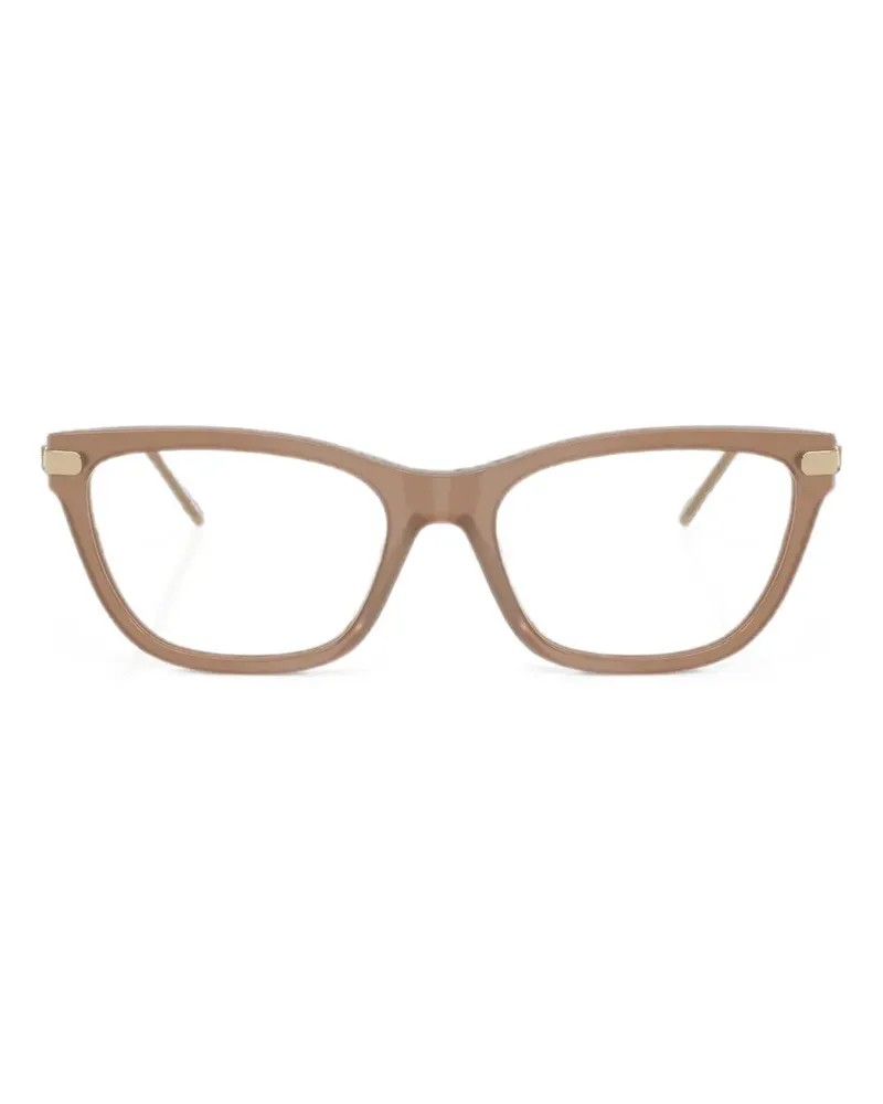 Emporio Armani Brille mit Cat-Eye-Gestell - Nude Nude