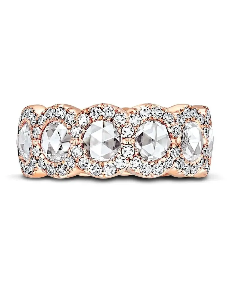 David Morris 14kt Rotgoldring mit Diamanten - Rosa Rosa