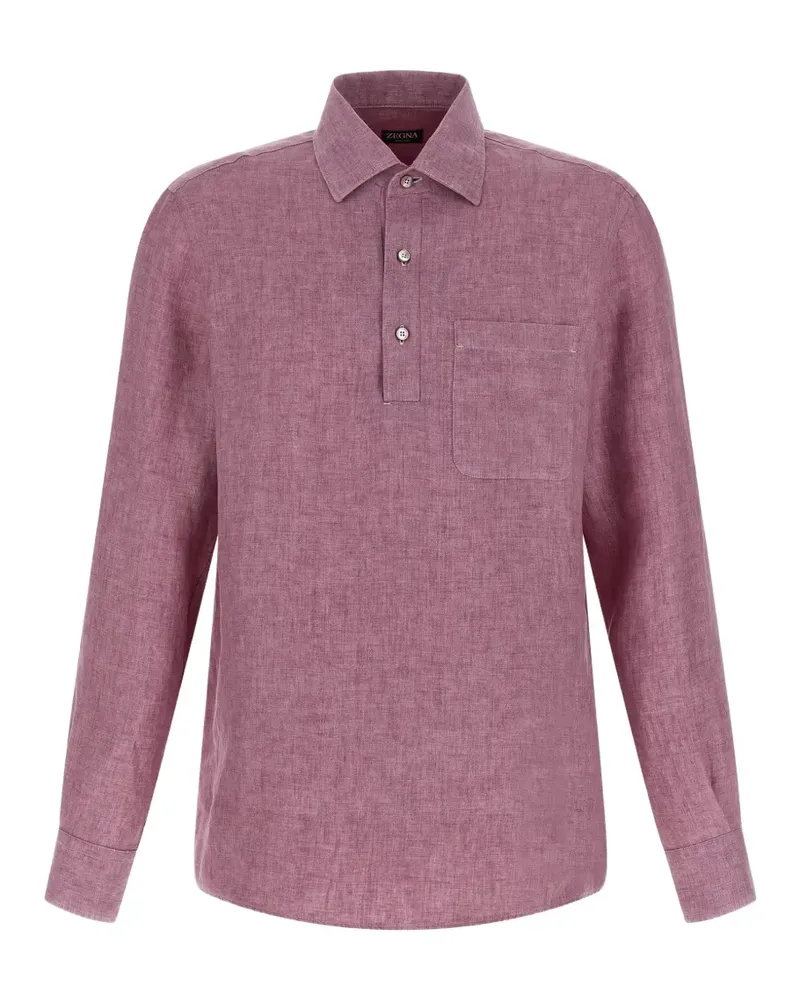 Ermenegildo Zegna Oasi Lino polo shirt - Rosa Rosa