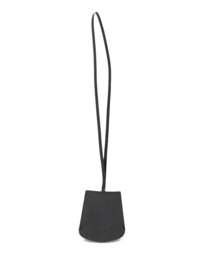 Études Studio logo-plaque leather keyring - Schwarz Schwarz