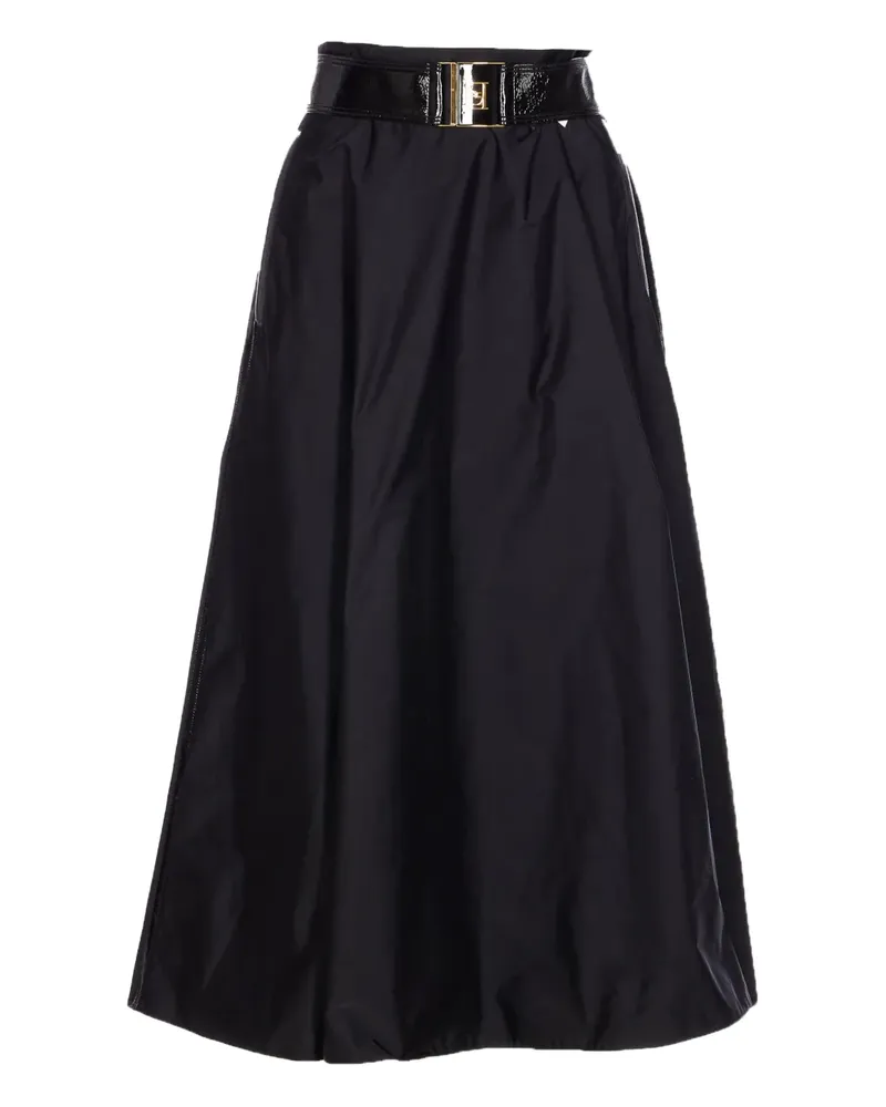 Elisabetta Franchi Midirock mit Gürtel - Schwarz Schwarz