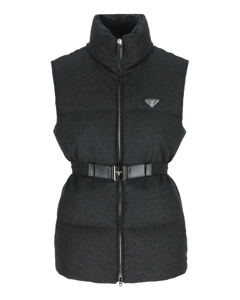 Prada Re-Wool down vest - Grau Grau