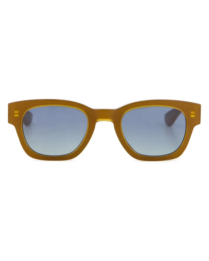 Alexander McQueen Sonnenbrille mit eckigem Gestell - Braun Braun