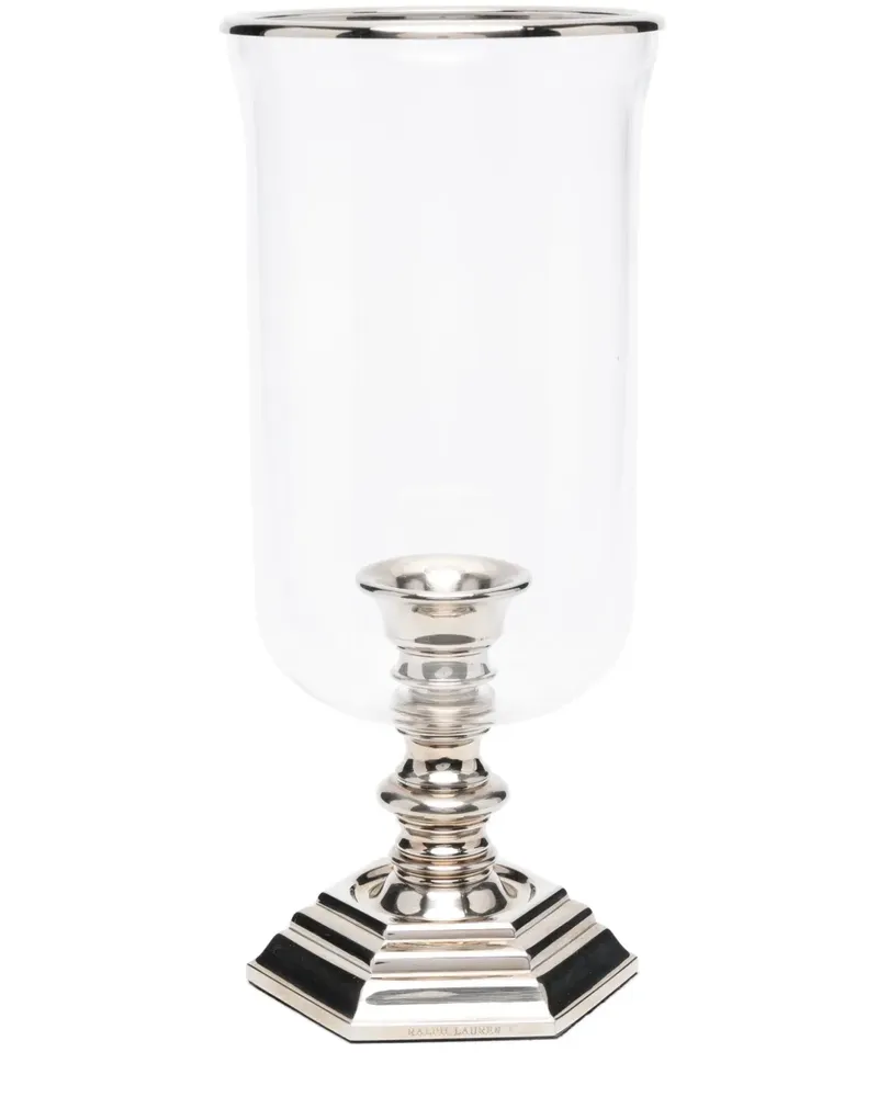Ralph Lauren Home Großer Hurricane Kerzenhalter - Silber Silber