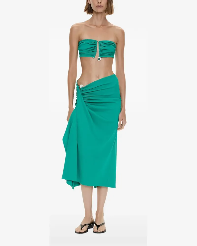 Christopher Esber Droplet Bandeau-Top mit Kristallanhänger - Grün Grün