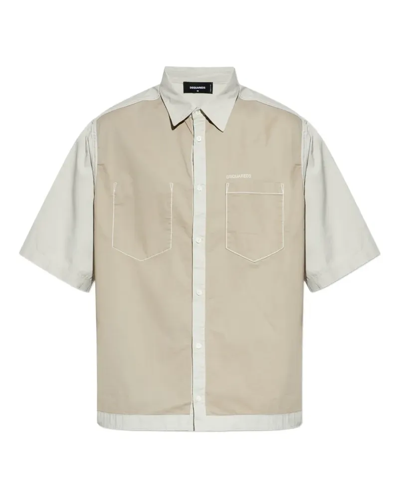 Dsquared2 chest-pocket panelled shirt - Nude Nude