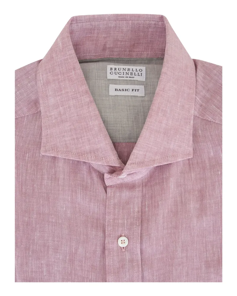 Brunello Cucinelli Hemd aus Leinen - Rot Rot