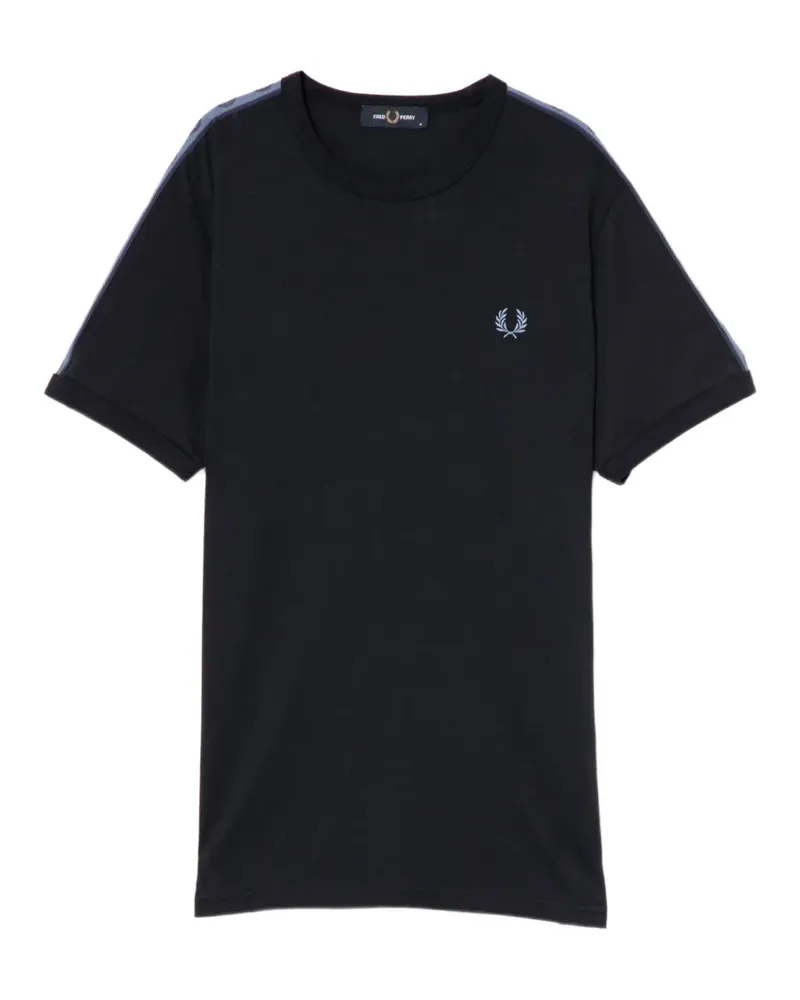 Fred Perry Gestreiftes T-Shirt mit Lorbeerkranz - Blau Blau