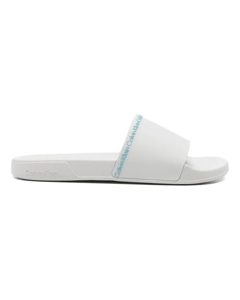 Calvin Klein logo-detail slides - Grau Grau