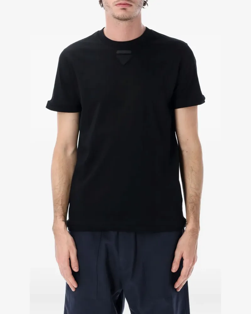 Prada cotton logo T-shirt - Schwarz Schwarz