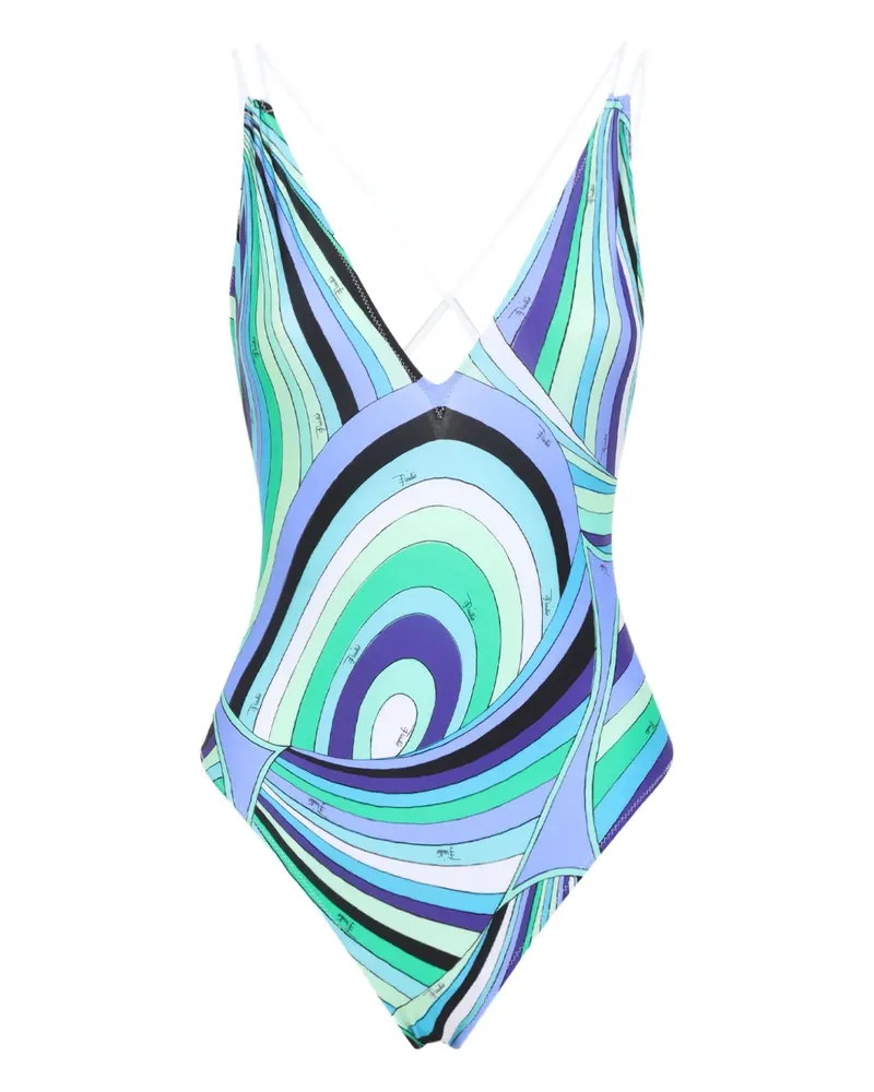Emilio Pucci Badeanzug mit Iride-Print - Grün Grün