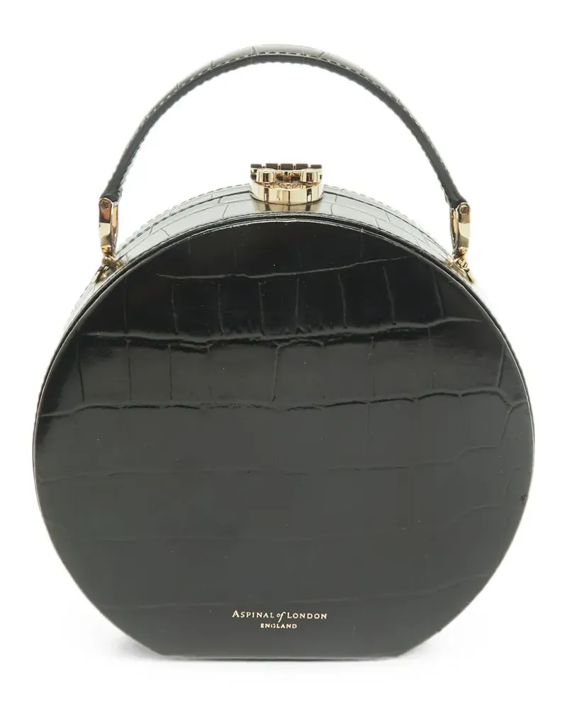 Aspinal of London Hat Box leather tote bag - Schwarz Schwarz
