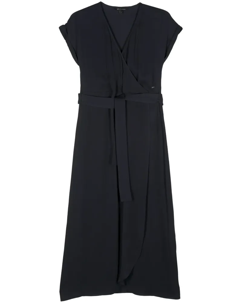 Armani Exchange Ausgestelltes Kreppkleid - Blau Blau