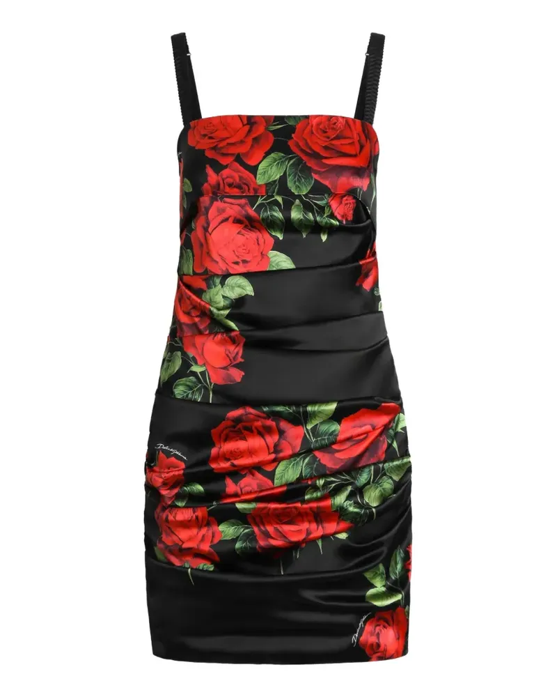 Dolce & Gabbana Minikleid aus Satin - Schwarz Schwarz