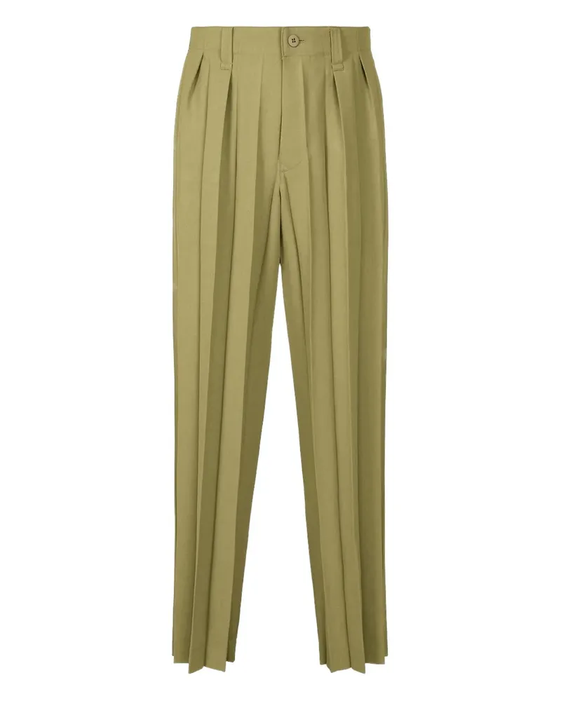 Issey Miyake Plissierte Hose - Grün Grün