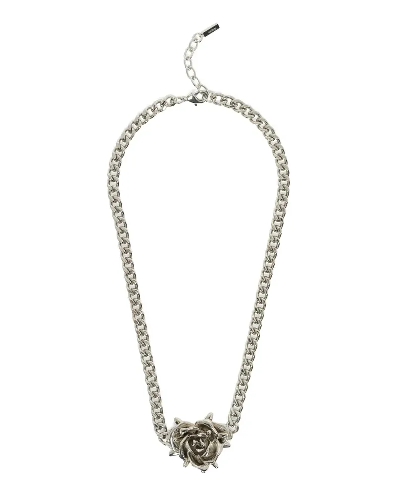 WE 11 DONE Spiky Rose necklace - Silber Silber